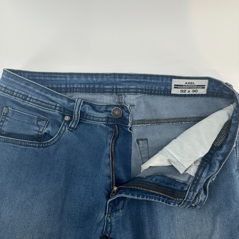 Buffalo David Bitton Axel Jeans Mens 32x30 Blue Denim Stretch Slim Fit 5-Pocket - Picture 5 of 10